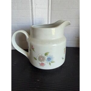 Vintage FTDA Floral Ceramic Pitcher Creamer Made in Japan Floral Deign